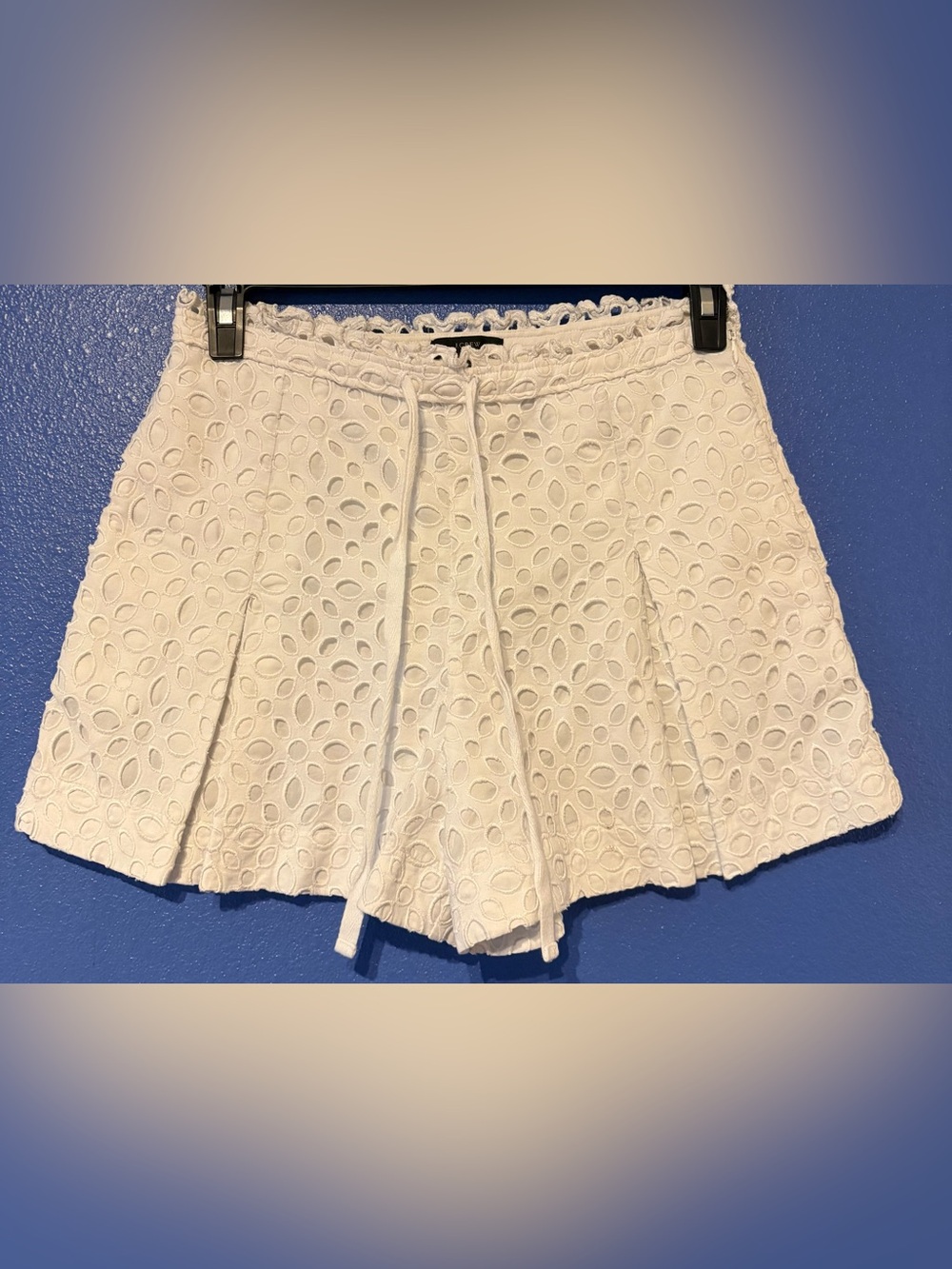 J. Crew White Eyelet Circle Skort
